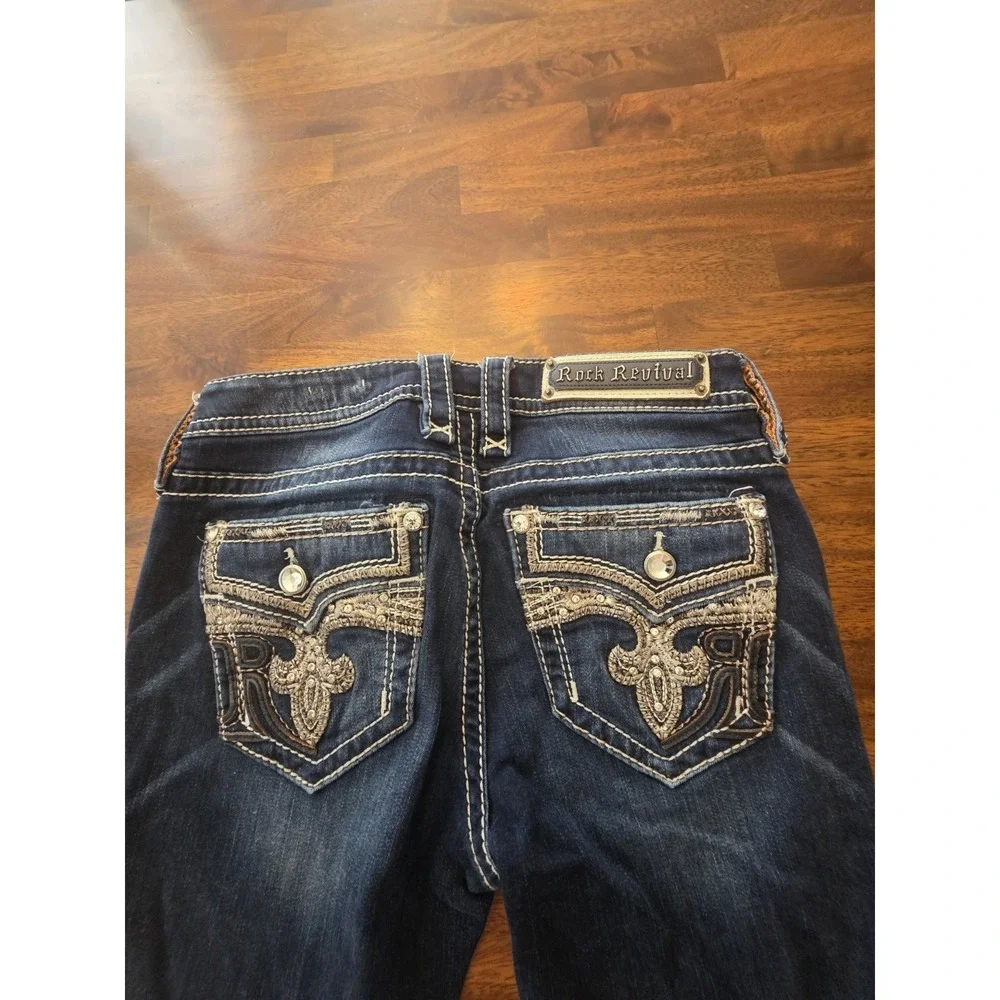 Rock Revival  Claret Women's Jeans Size‎ 28, Mid-Rise, Skinny Straight Fit